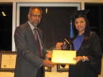 Nawshad Khadaroo CCP awarding Preeti Kapur CCP highest mark award